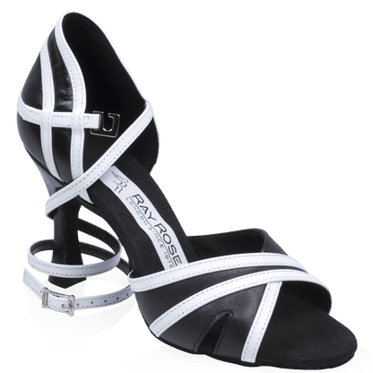 Aurora - Black/White Leather