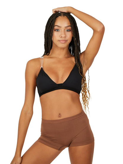 Sujetador de Espalda Transparente con Cuello Profundo - Para Niñas