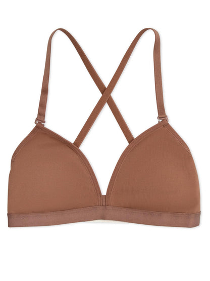 Sujetador de Espalda Transparente con Cuello Profundo - Para Niñas