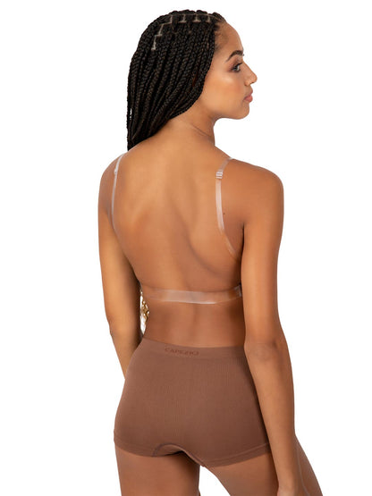 Sujetador de Espalda Transparente con Cuello Profundo - Para Niñas
