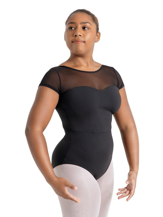 Capezio - Meryl Mesh Yoke Short Sleeve Leotard