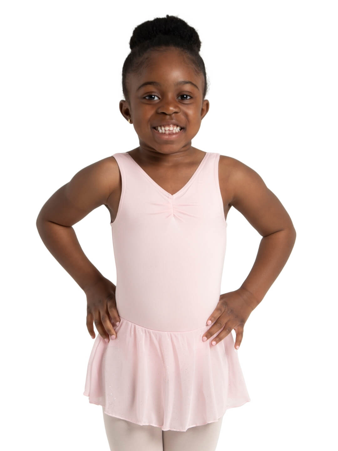 Robe débardeur à fronces devant – Filles