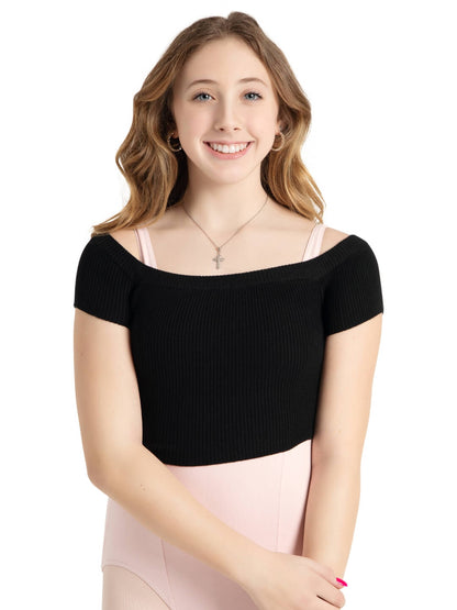 Ribbed Knit Cropped Sweater