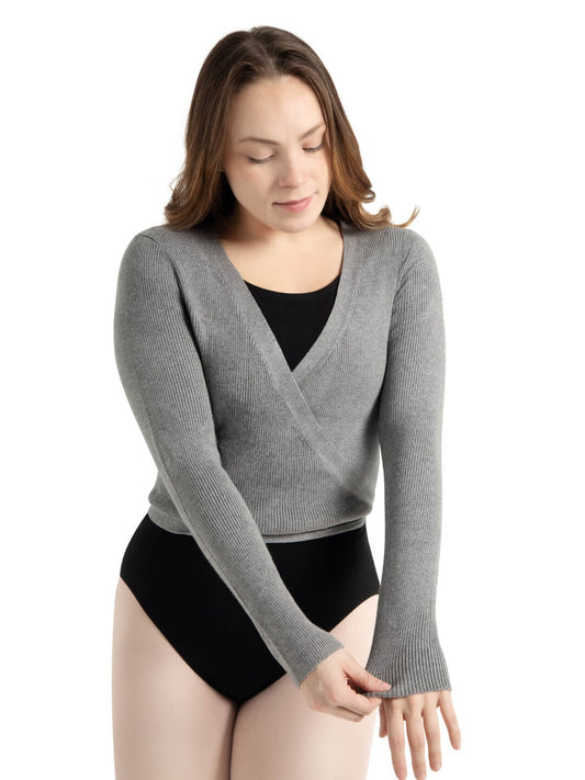 Capezio - Ribbed Knit Wrap Sweater