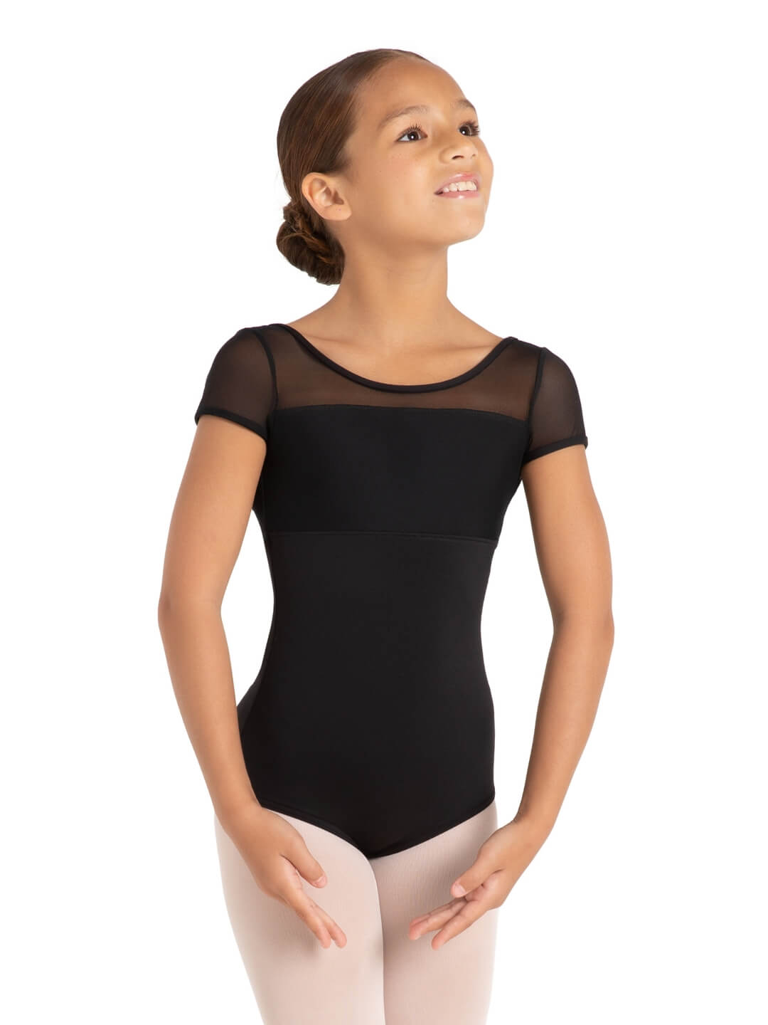 Star Struck Galaxy Short Sleeve Leotard - Girls