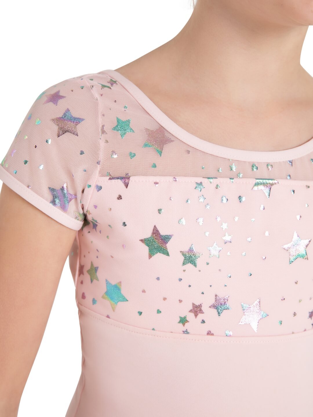 Star Struck Galaxy Short Sleeve Leotard - Girls