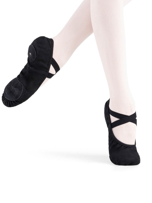 Capezio - Stella Canvas Ballet Schoen - Child | Black
