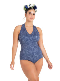 Outline Floral Blue