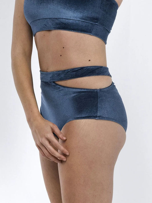 Cut - out Culotte van Stretchfluweel - Miss Salsa