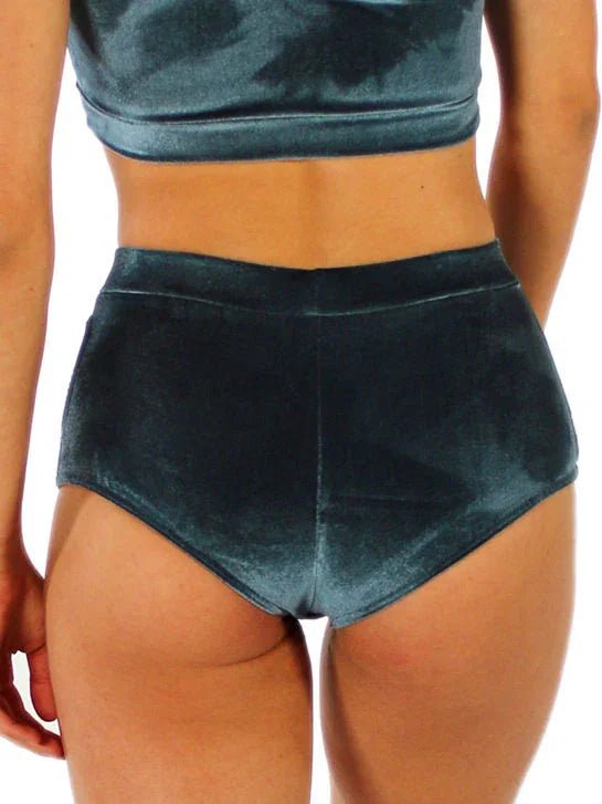 Cut - out Culotte van Stretchfluweel - Miss Salsa
