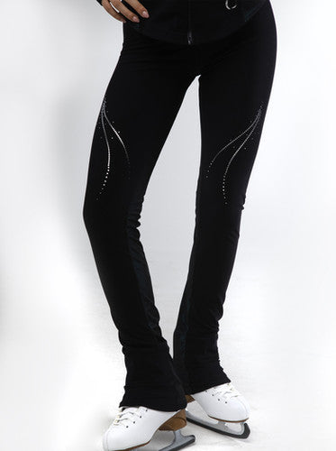 PANTALONE TERMICO TRASPIRANTE CON DECORAZIONI EFFETTO STRASS