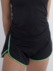 SHORT I N MICROFIBRA CON TESSUTO SPALMATO ELASTICIZZATO