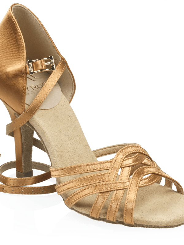 Ray Rose - H845-X Persephone Xtra | Light Tan Satin | Latin Dansschoenen