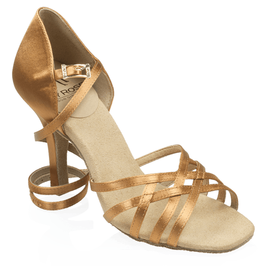 H860-X Kalahari Xtra | Light Tan Satin | Ladies Latin Dance Shoes
