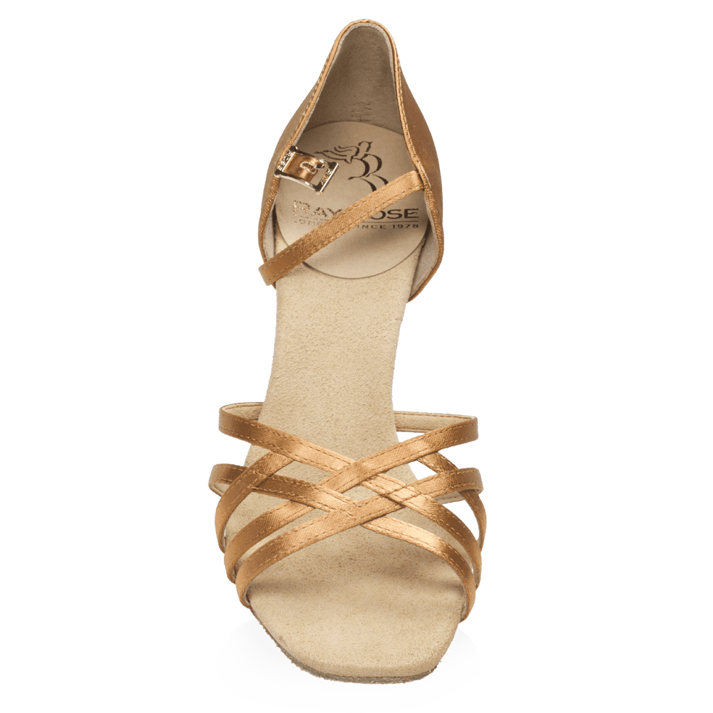 Ray Rose - H860-X Kalahari Xtra | Light Tan Satin | Dames Latin Dansschoenen