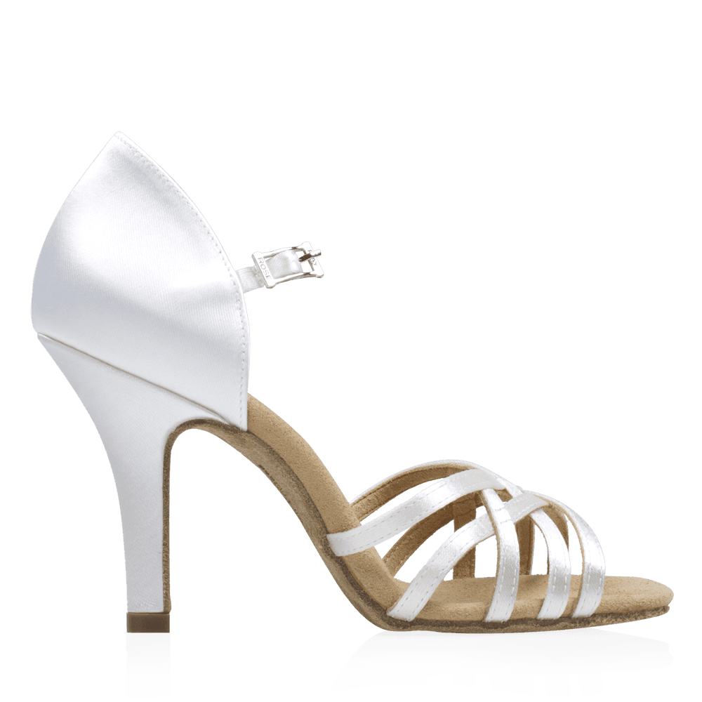 Ray Rose - H860-X Kalahari Xtra | White Satin | Dames Latin Dansschoenen
