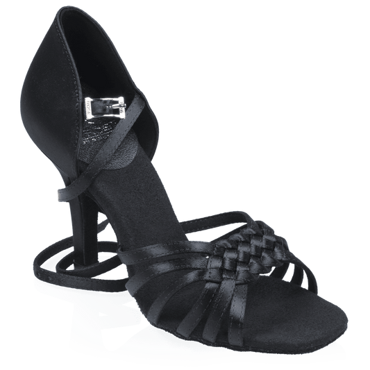 H869-X Moonglow Xtra | Black Satin | Ladies Latin Dance Shoes