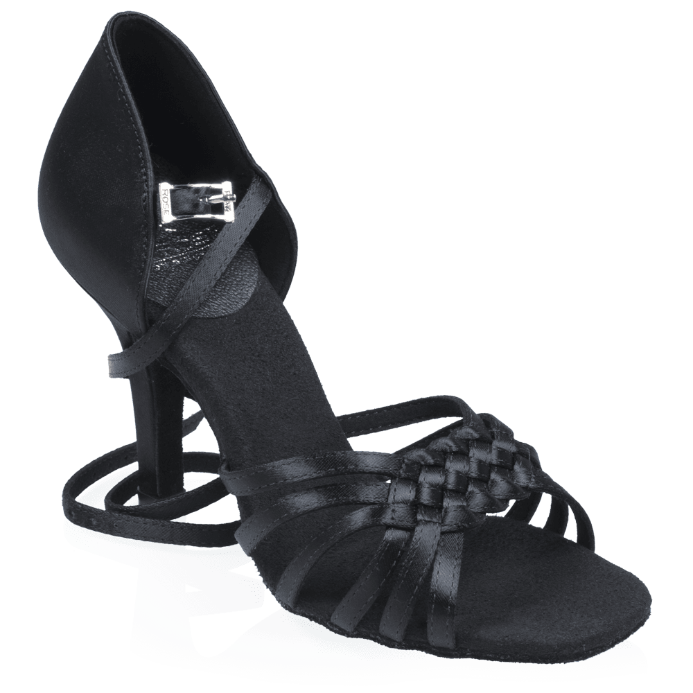 H869-X Moonglow Xtra | Black Satin | Ladies Latin Dance Shoes