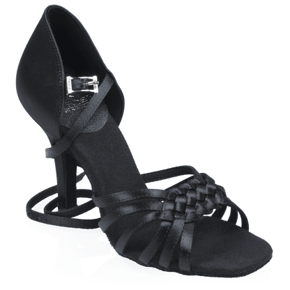 H869-X Moonglow Xtra | Black Satin | Ladies Latin Dance Shoes