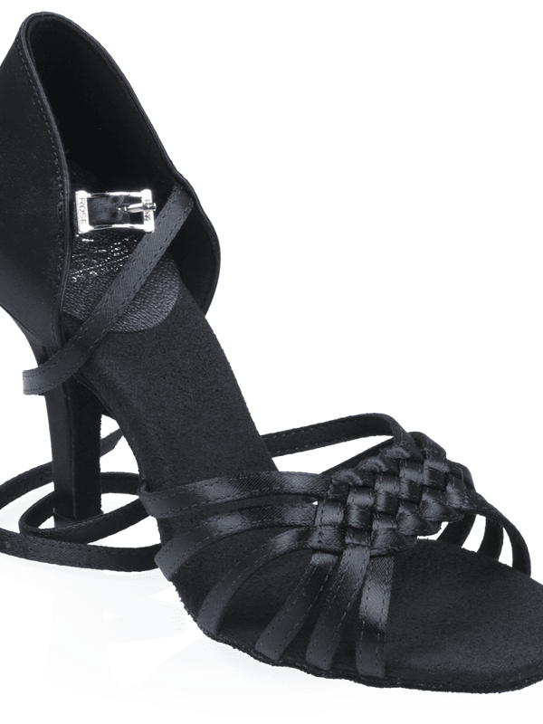 Ray Rose - H869-X Moonglow Xtra | Black Satin | Dames Latin Dansschoenen