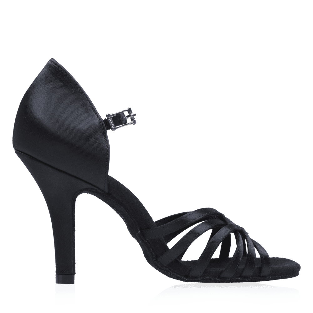 Ray Rose - H869-X Moonglow Xtra | Black Satin | Dames Latin Dansschoenen