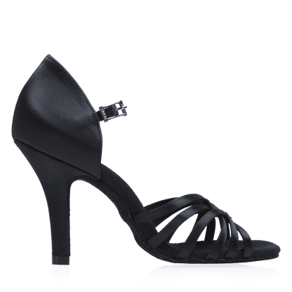 Ray Rose - H869-X Moonglow Xtra | Black Satin | Dames Latin Dansschoenen