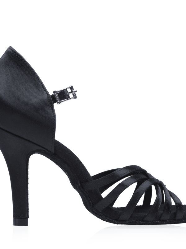 Ray Rose - H869-X Moonglow Xtra | Black Satin | Dames Latin Dansschoenen