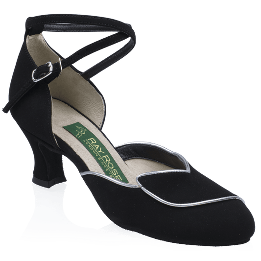 Hyacinth - Black Nubuck/Silver