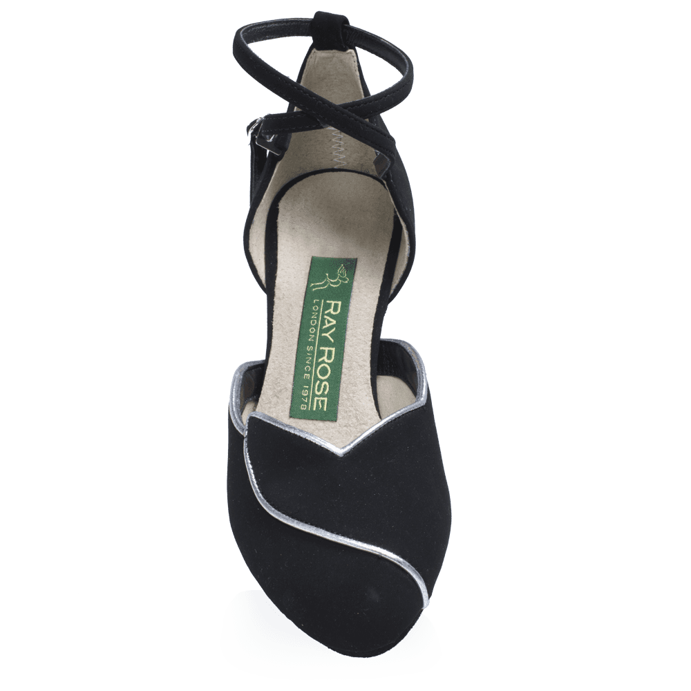Ray Rose - Hyacinth - Black Nubuck/Silver