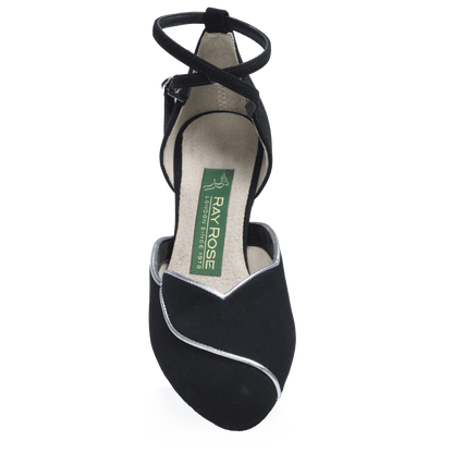 Ray Rose - Hyacinth - Black Nubuck/Silver