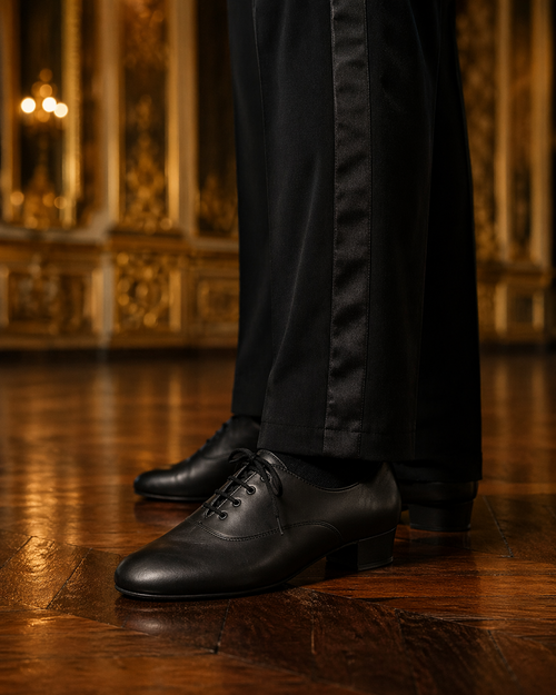 Capezio heren Latin ballroom dansschoenen zwart leer lifestyle