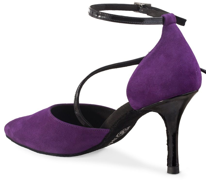 Rummos Mireia 244-035 purple dance shoe with ankle strap and elegant heel, designed for comfort and flexibility.