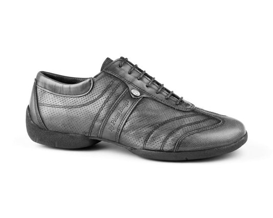 PortDance PD Pietro Street grey leather dance shoes with rubber sole for grip and comfort, handmade in Portugal.