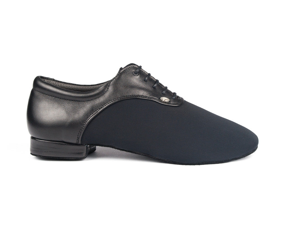 PortDance PD030 PRO Black Neoprene and Leather dance shoe with suede sole for smooth movement and comfort.