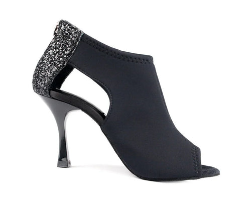 PortDance PD810 Black Neoprene and Glitter - Miss Salsa