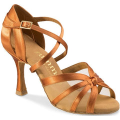 Elegant Rummos R368 dance shoe in bronze with soft mesh, designed for style, comfort, and flexibility.