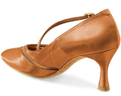 Rummos R490 women's dance shoe in brown with a comfortable fit and stylish design for training and competitions.