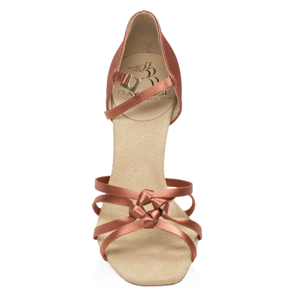 Ray Rose - 821XHB Colorado (Hook Buckle - Pyramid Sole) | Dark Tan Satin