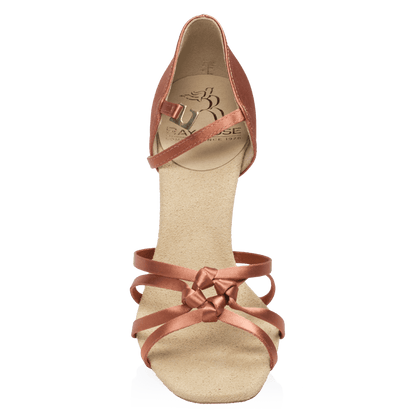 Ray Rose - 821XHB Colorado (Hook Buckle - Pyramid Sole) | Dark Tan Satin