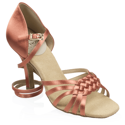 H869-X Moonglow Xtra | Dark Tan Satin | Ladies Latin Dance Shoes
