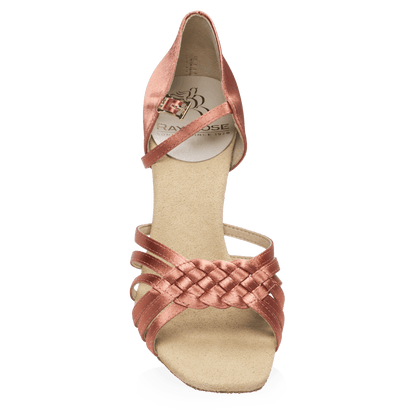 Ray Rose - H869-X Moonglow Xtra | Dark Tan Satin | Dames Latin Dansschoenen