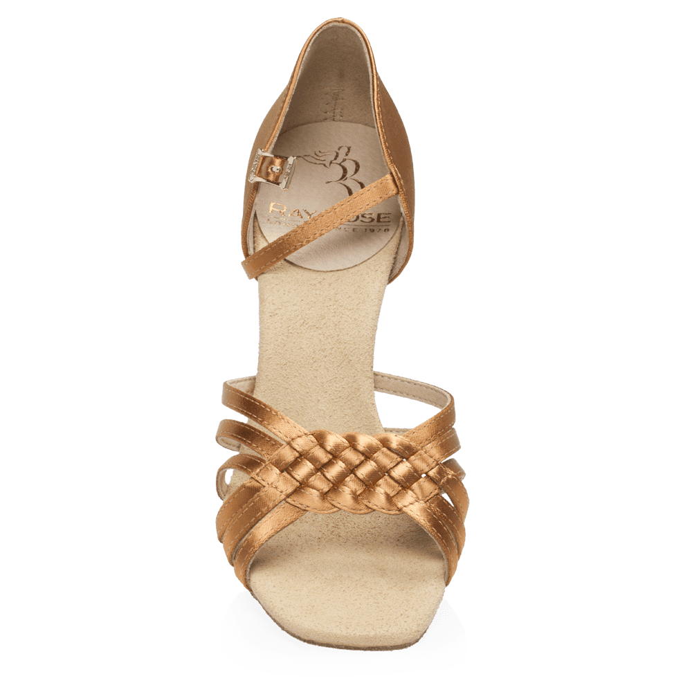 Ray Rose - H869-X Moonglow Xtra | Light Tan Satin | Dames Latin Dansschoenen