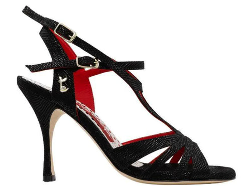 Tangolera A100 Black Tacco 9 cm - Miss Salsa