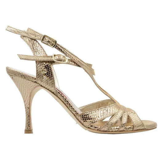 Tangolera A100 Bronzo Pitoncino 8 cm heel - Miss Salsa