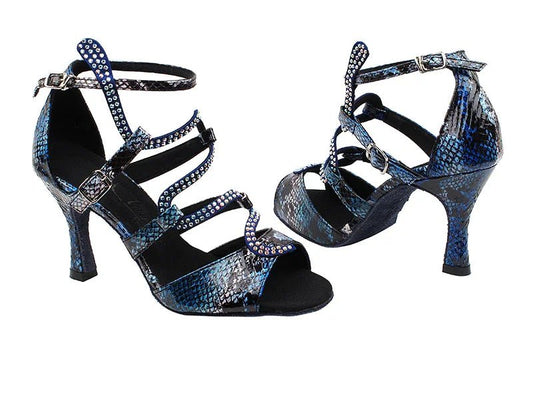 Very Fine Dance shoes - Sera7017 Blue Snake - Miss Salsa