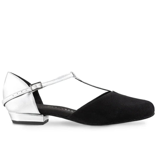 Rummos Carol - Zwart Nubuck & Zilver - Miss Salsa
