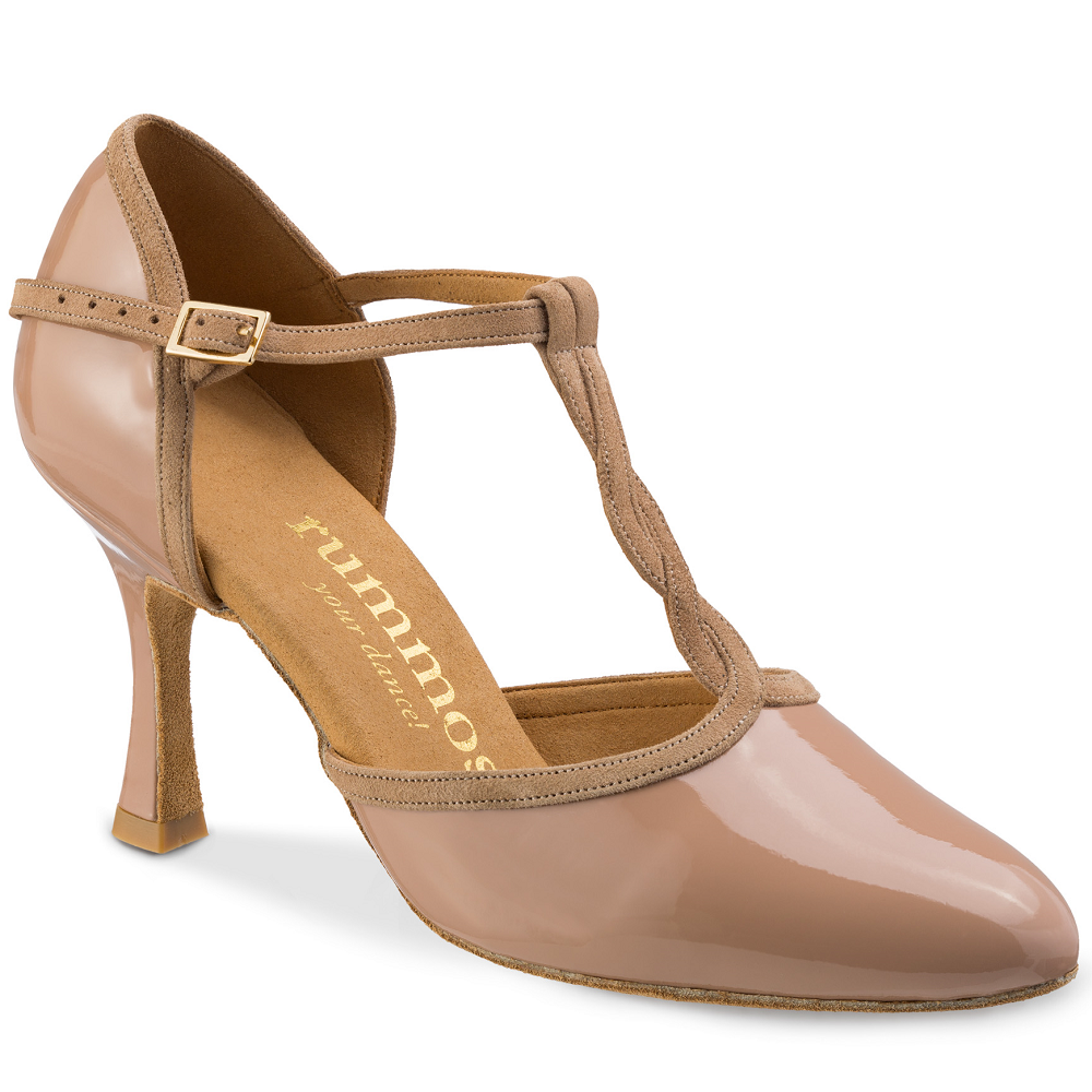 Rummos Karen elegant dance shoe, handcrafted in Portugal, ideal for tango and social dancing, featuring flexible insole.