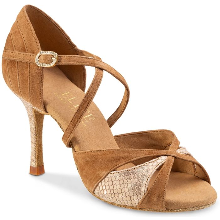 Elegant Rummos Elite Paloma dance shoe with adjustable ankle strap and stable heel for comfort and style.