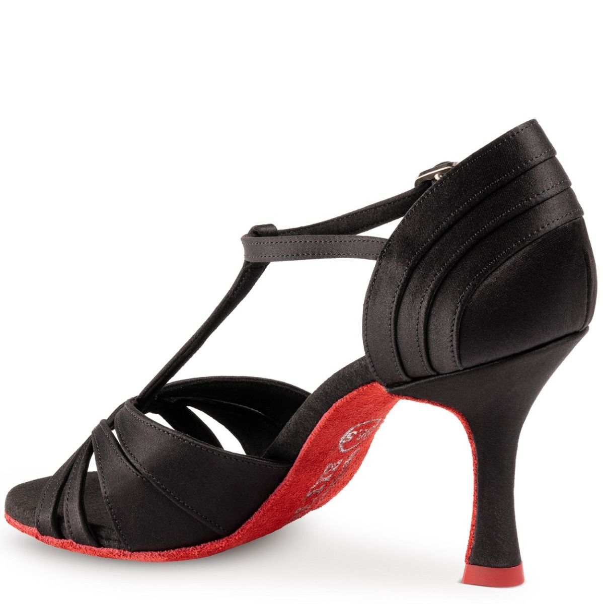 Elite Paris T-bar dance shoe, featuring double cushioning, supportive T-strap, and balanced heel for optimal stability.