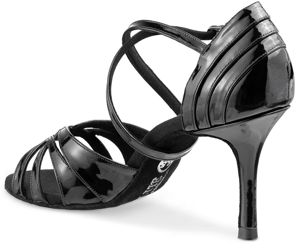 Elite Paris black 'Wear & Dance' sandal with stylish straps and balanced heel for dancers' comfort and stability.